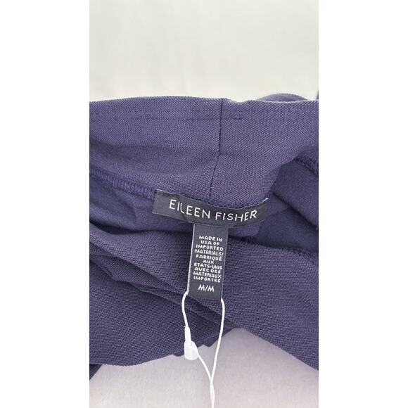 Eileen Fisher Slim Ankle Stretch Crepe Pant Nocturne Blue Womens Size Medium New - Picture 9 of 10